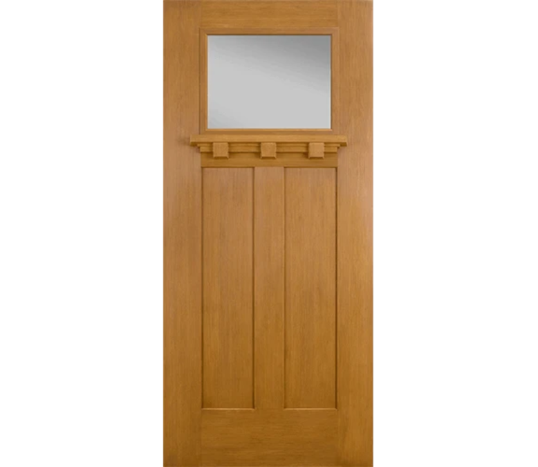 Lawrence Craftsman Light Fiberglass Entry Door