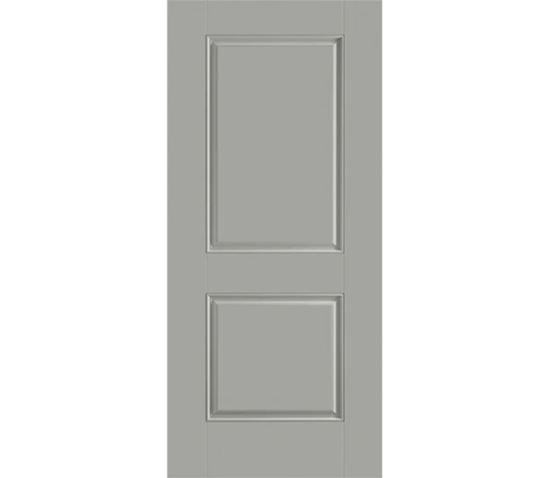 Lawrence Two Panel Square Fiberglass Entry Door